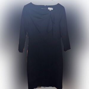 Calvin Klein Womens Three Quarter Sleeve Mini Wear to Work Dress